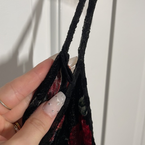 By Debra Vintage Floral Velvet and Lace Dress - Picture 5 of 5